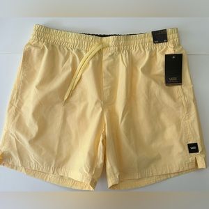 Vans Men's Primary 17" Volley Shorts Color Pale Banana Size Extra Large.